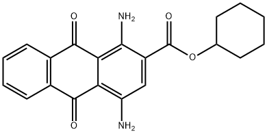 1,4-Diamino-9,10-dihydro-9,10-dioxoanthracene-2-carboxylic acid cyclohexyl ester 结构式