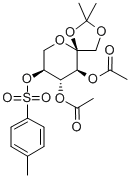 3,4-DI-O-ACETYL-1,2-O-ISOPROPYLIDENE-5-O-TOSYL-ALPHA-L-SORBOPYRANSE Struktur