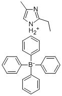 テトラフェニルほう酸2-エチル-4-メチルイミダゾリウム 化学構造式