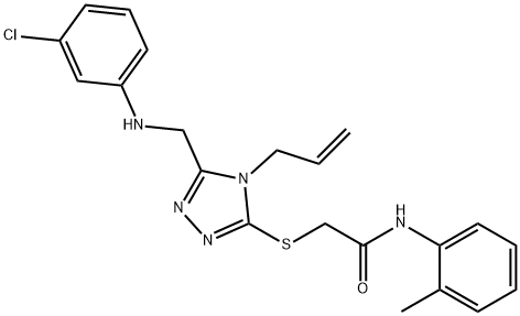 538337-19-8 2-({4-ALLYL-5-[(3-CHLOROANILINO)METHYL]-4H-1,2,4-TRIAZOL-3-YL}SULFANYL)-N-(2-METHYLPHENYL)ACETAMIDE