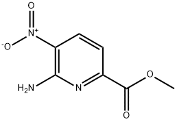 2-Pyridinecarboxylicacid,6-amino-5-nitro-,methylester(9CI) 化学構造式