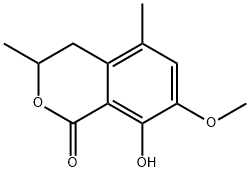 1H-2-Benzopyran-1-one, 3,4-dihydro-8-hydroxy-7-methoxy-3,5-dimethyl- (9CI) 结构式