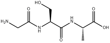 N-(N-グリシル-L-セリル)-L-アラニン 化学構造式