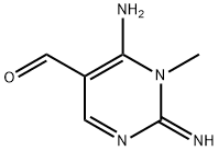 5-Pyrimidinecarboxaldehyde,  6-amino-1,2-dihydro-2-imino-1-methyl- 化学構造式