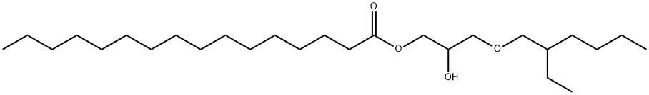 ヘキサデカン酸3-[(2-エチルヘキシル)オキシ]-2-ヒドロキシプロピル 化学構造式