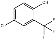 4-クロロ-2-(トリフルオロメチル)フェノール 化学構造式