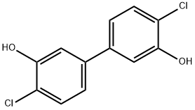 4,4'-Dichloro-(1,1'-biphenyl)-3,3'-diol Struktur
