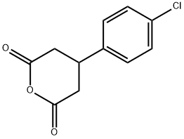 4-(4-クロロフェニル)ジヒドロ-2H-ピラン-2,6(3H)-ジオン 化学構造式