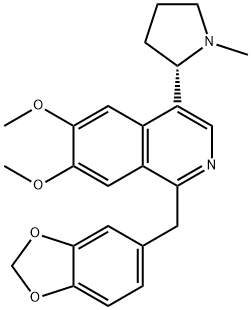 53912-94-0 1-(1,3-Benzodioxol-5-ylmethyl)-6,7-dimethoxy-4-[(2S)-1-methylpyrrolidin-2-yl]isoquinoline