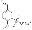 5-ホルミル-2-メトキシベンゼンスルホン酸ナトリウム 化学構造式