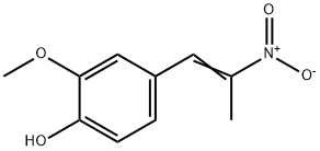 2-甲氧基-4-[(1Z)-2-硝基丙-1-烯-1-基]苯酚, 5395-47-1, 结构式
