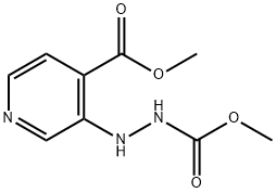 3-[2-(Methoxycarbonyl)hydrazino]-4-pyridinecarboxylic acid methyl ester Struktur