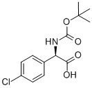 N-BOC-2-(4'-クロロフェニル)-D-グリシン 化学構造式