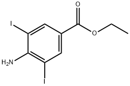4-アミノ-3,5-ジヨード安息香酸エチル 化学構造式