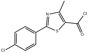 2-(4-CHLOROPHENYL)-4-METHYL-1,3-THIAZOLE-5-CARBONYL CHLORIDE 化学構造式
