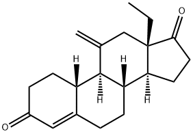 18-甲基-11-亚甲基雌甾-4-烯-3,17-二酮, 54024-17-8, 结构式