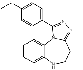 5,6-Dihydro-1-(4-methoxyphenyl)-4-methyl-4H-[1,2,4]triazolo[4,3-a][1,5]benzodiazepine Struktur