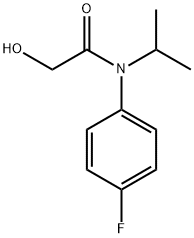 N-(4-フルオロフェニル)-2-ヒドロキシ-N-イソプロピルアセトアミド 化学構造式