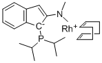 3-DI-I-PROPYLPHOSPHORANYLIDENE-2-(N,N-DIMETHYLAMINO)-1H-INDENE(1,5-CYCLOOCTADIENE)RHODIUM(I) Structure