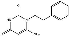 6-氨基-1-(2-苯基乙基)-2,4(1H,3H)-嘧啶二酮 结构式