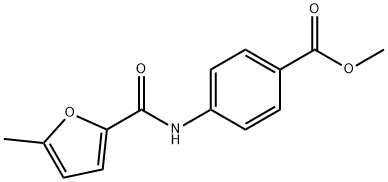 Benzoic acid, 4-[[(5-methyl-2-furanyl)carbonyl]amino]-, methyl ester (9CI) Struktur