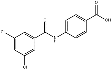 Benzoic acid, 4-[(3,5-dichlorobenzoyl)amino]- Structure