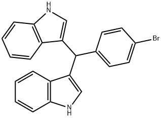 3,3'-((4-溴苯基)亚甲基)双(1H-吲哚),540729-21-3,结构式