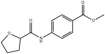 Benzoic acid, 4-[[(tetrahydro-2-furanyl)carbonyl]amino]-, methyl ester (9CI) 化学構造式