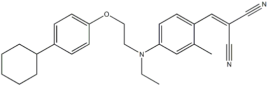 [[4-[[2-(4-cyclohexylphenoxy)ethyl]ethylamino]-2-methylphenyl]methylene]malononitrile|N-[2-(4-环己基苯氧基)乙基]-N-乙基-4-(2,2-二氰基乙烯基)-3-甲苯胺