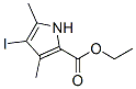 4-碘-3,5-二甲基-1H-吡咯-2-甲酸乙酯, 5408-08-2, 结构式
