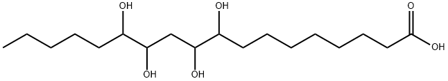 Octadecanoic acid, 9,10,12,13-tetrahydroxy- 化学構造式