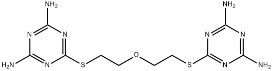 6,6'-[オキシビス(2,1-エタンジイル)ビスチオ]ビス(1,3,5-トリアジン-2,4-ジアミン) 化学構造式