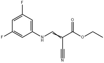 (E)-ethyl 2-cyano-3-(3,5-difluorophenylaMino)acrylate Struktur