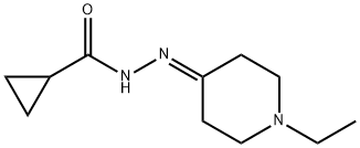 Cyclopropanecarboxylic acid, (1-ethyl-4-piperidinylidene)hydrazide (9CI) Structure