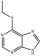 6-(エチルスルファニル)-1H-プリン 化学構造式