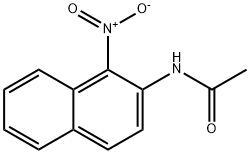 N-(1-ニトロナフタレン-2-イル)アセトアミド 化学構造式