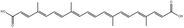 ノルビキシン ((9Z)-6,6'-DIAPOCAROTENE-6,6'-DIOIC ACID) 化学構造式