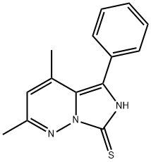 2,4-DIMETHYL-5-PHENYLIMIDAZO[1,5-B]PYRIDAZINE-7-THIOL,54221-54-4,结构式