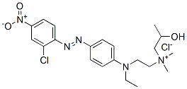 N-[2-[[4-[(2-氯-4-硝基苯基)偶氮]苯基]乙基氨基]乙基]-2-羟基-N,N-二甲基-丙铵氯化物, 54229-13-9, 结构式
