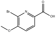 6-BROMO-5-METHOXY-2-PYRIDINECARBOXYLIC ACID Structure