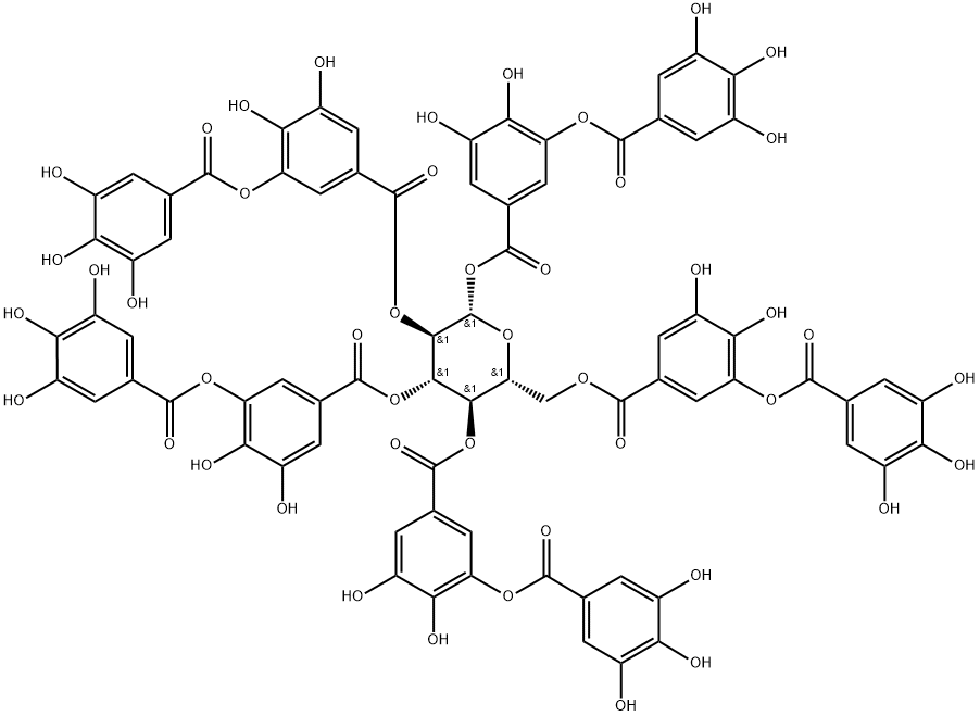 β-D-Glucosepentakis[3,4-dihydroxy-5-[(3,4,5-trihydroxybenzoyl)oxy]benzoat]