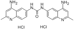 1,3-bis(4-amino-2-methyl-6-quinolyl)urea dihydrochloride,5424-37-3,结构式