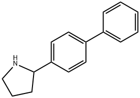 2-(4-二苯基)-吡咯烷, 5424-66-8, 结构式