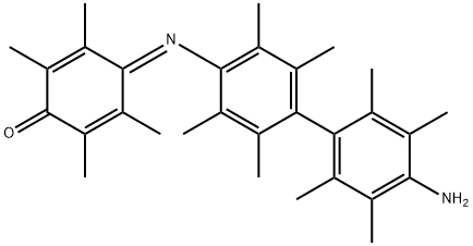 4-[[4'-アミノ-2,2',3,3',5,5',6,6'-オクタメチル(1,1'-ビフェニル)-4-イル]イミノ]-2,3,5,6-テトラメチル-2,5-シクロヘキサジエン-1-オン 化学構造式