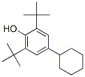 1-Hydroxy-2,6-di-tert-butyl-4-cyclohexylbenzene,5427-08-7,结构式