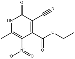 2-羟基-3-氰基-6-甲基-5-硝基异烟酸乙酯,5427-92-9,结构式