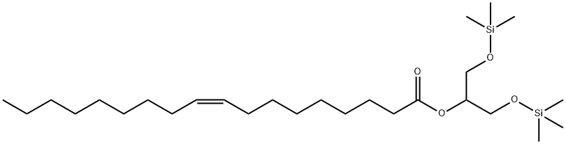 (9Z)-9-オクタデセン酸2-トリメチルシリルオキシ-1-[(トリメチルシリルオキシ)メチル]エチル 化学構造式