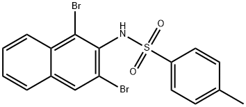 N-(1,3-dibromo-2-naphthyl)-p-toluenesulphonamide Struktur