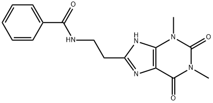 N-[2-(1,3-dimethyl-2,6-dioxo-7H-purin-8-yl)ethyl]benzamide Struktur