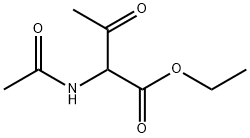 2-アセトアミド-3-オキソブタン酸エチル 化学構造式